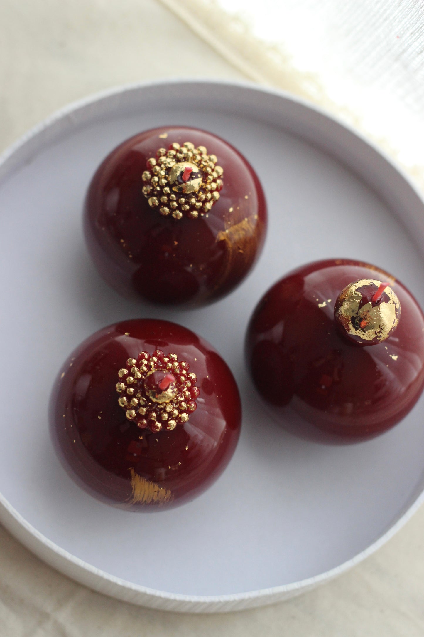 Glossy Ball Candles