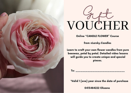 Gift Card “Online Flower Candle Course”