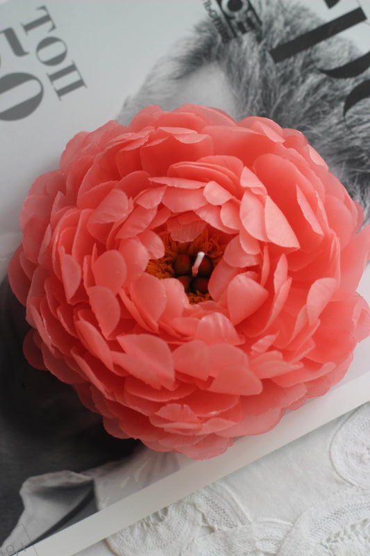 Flower Candle, Handmade candle, Handcrafted candles, Gifts,  Premium Candles, Luxury Candles, Rose candle, Aesthetic candles, Unique candles, Peony, close look