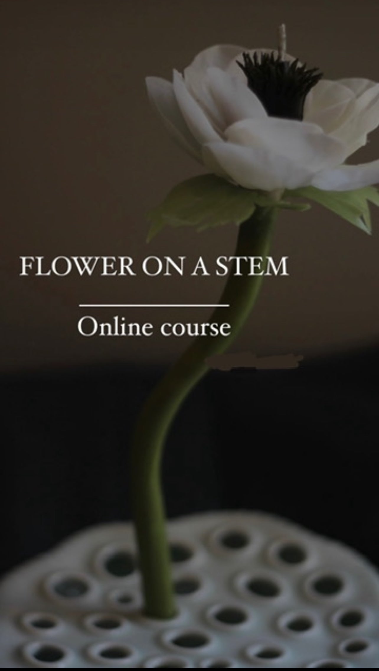 Online ''Flower On Stem" Candle Making Course